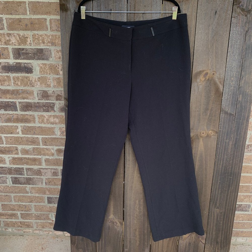 Karl Lagerfeld Womens Black Wide Leg Dress Pant 16